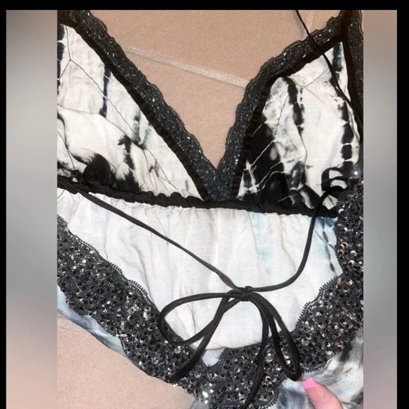 - Valerie From Bali With Love Silk Low V Back Sequin Trim Stunning maxi Medium - Picture 14 of 15